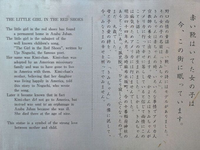 きみちゃん像 説明板