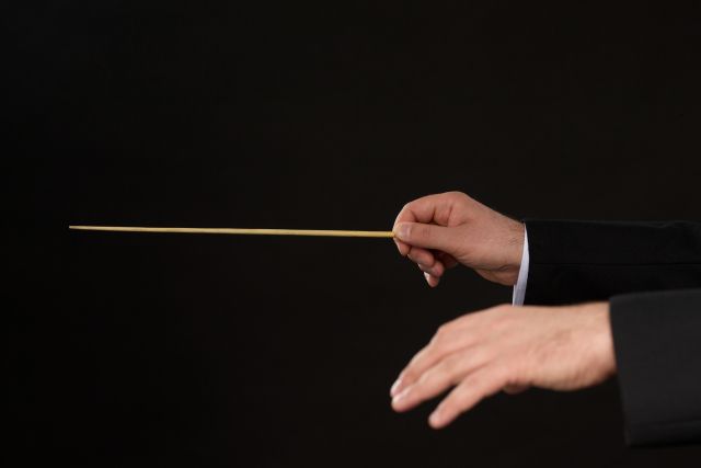 指揮者と 指揮棒