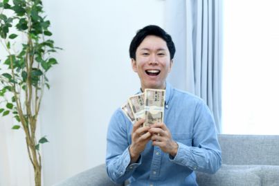 宝くじに当たった人