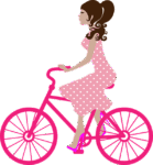 自転車に 乗る 少女