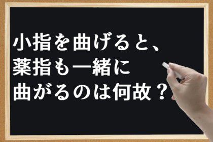 小指を曲げると、薬指も一緒に曲がるのは何故？