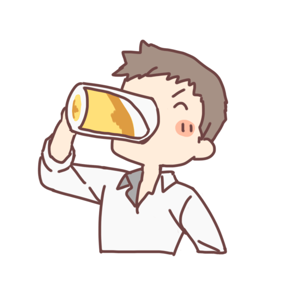 運転前にノンアルコールビールをあびる人