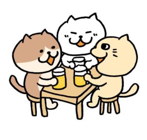 酒好きな猫の会話